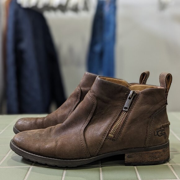 UGG Aureo suede zip ankle boots - Picture 1 of 3